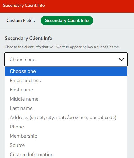 Custom Client Fields